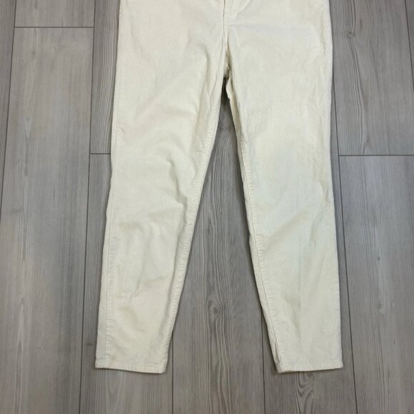 Talbots Corduroy Jeggings High Waist Ankle Length Women’s Ivory Cream Size 14 - Picture 3 of 11